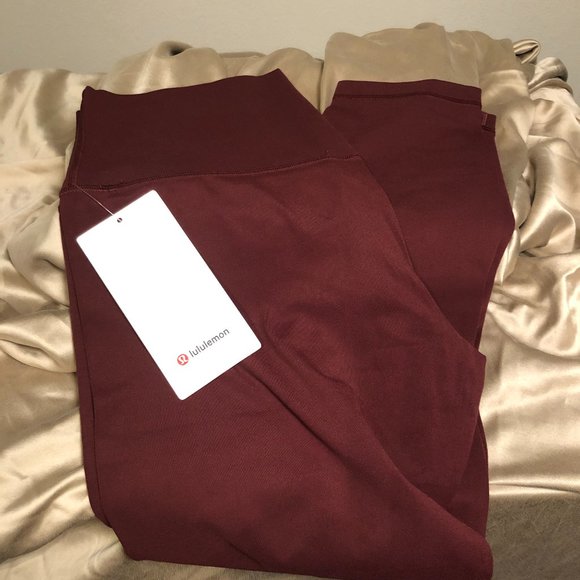 NWT lululemon Align HR Pant 25. Sizes 12 and 16. Red Merlot. - Picture 5 of 8